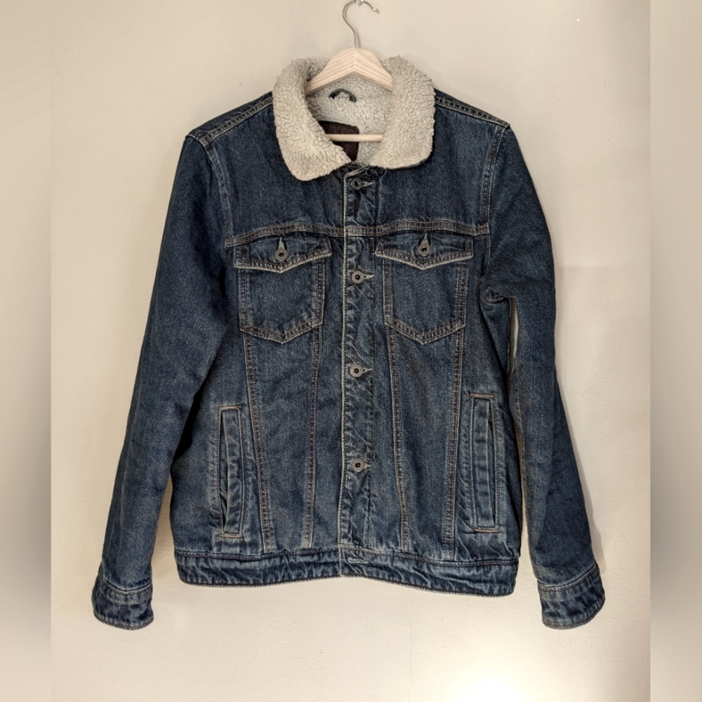 Vintage Abercrombie & Fitch Shearling Denim Jacket